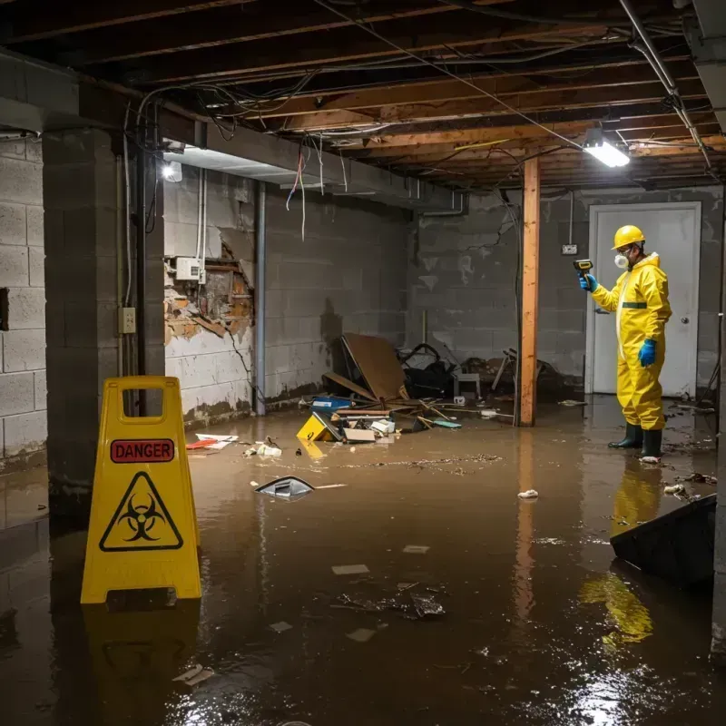 Flooded Basement Electrical Hazard in Aransas County, TX Property