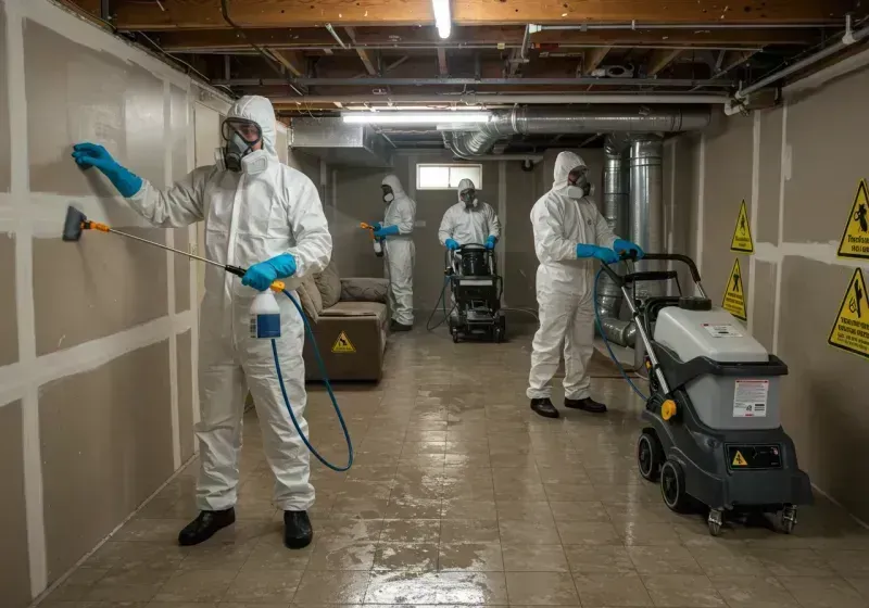 Basement Moisture Removal and Structural Drying process in Aransas County, TX